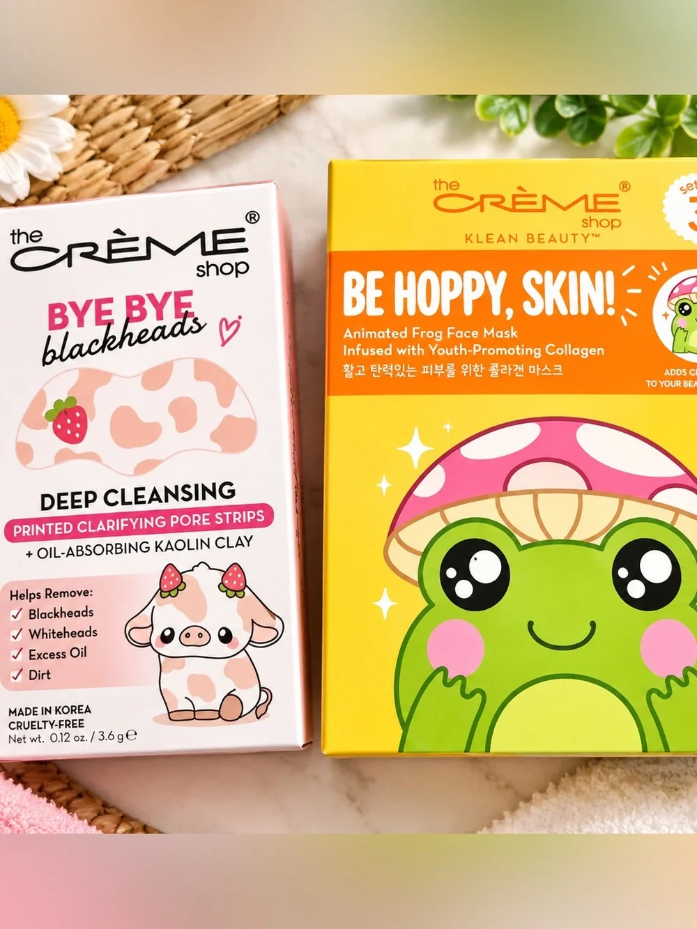 The Crème Shop Be Hoppy, Skin! Face Mask & Bye Bye Blackheads Pore Strips